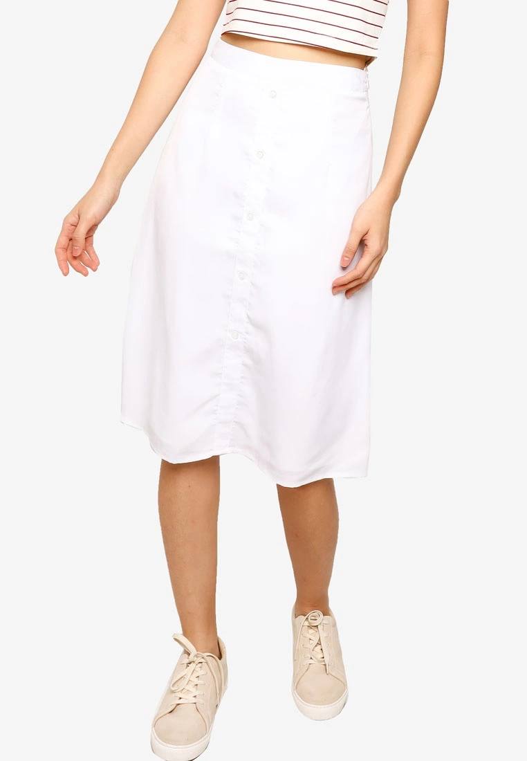 ZALORA BASICS Button Drape Skirt