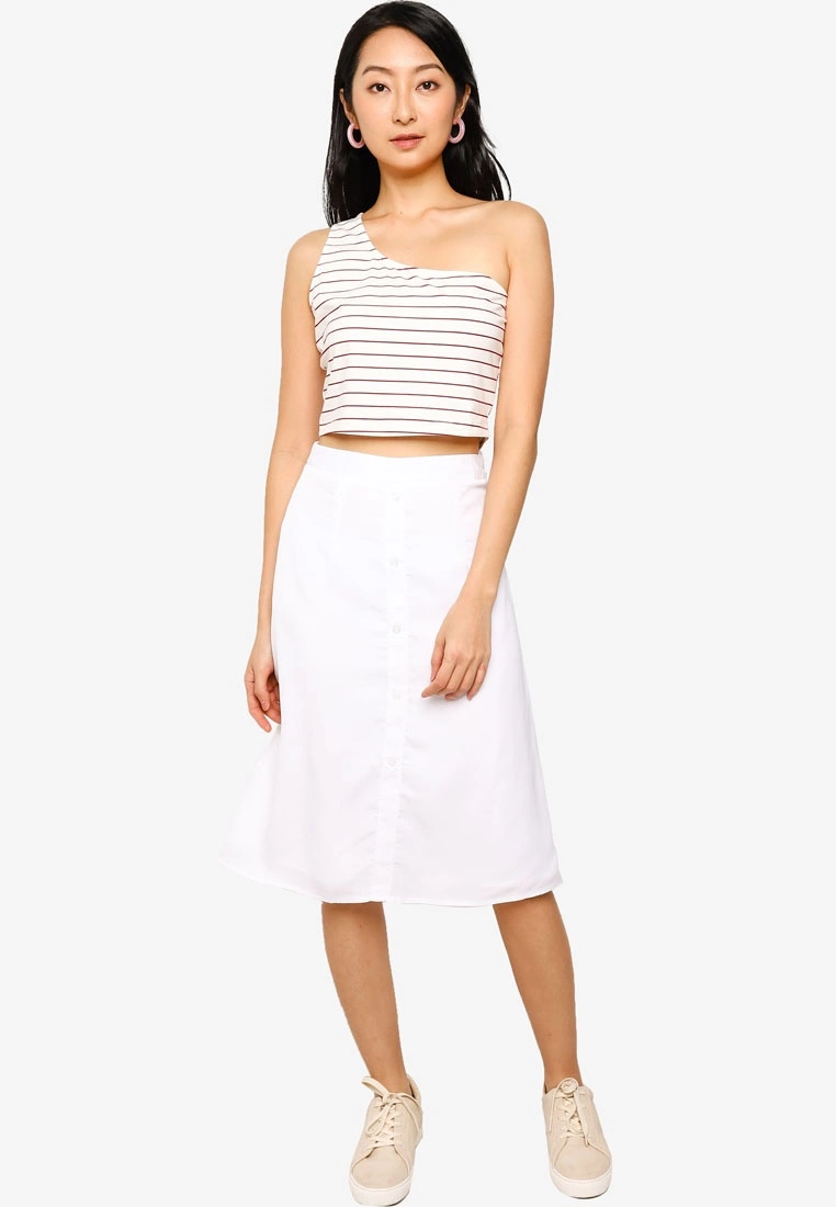 ZALORA BASICS Button Drape Skirt - Billede 4