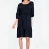 ZALORA BASICS Tie Waist Puff Sleeve Midi Dress