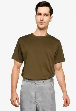 ZALORA BASICS Epaulette Detail T-Shirt