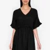 ZALORA BASICS V Neck Ruffle Waist Dress