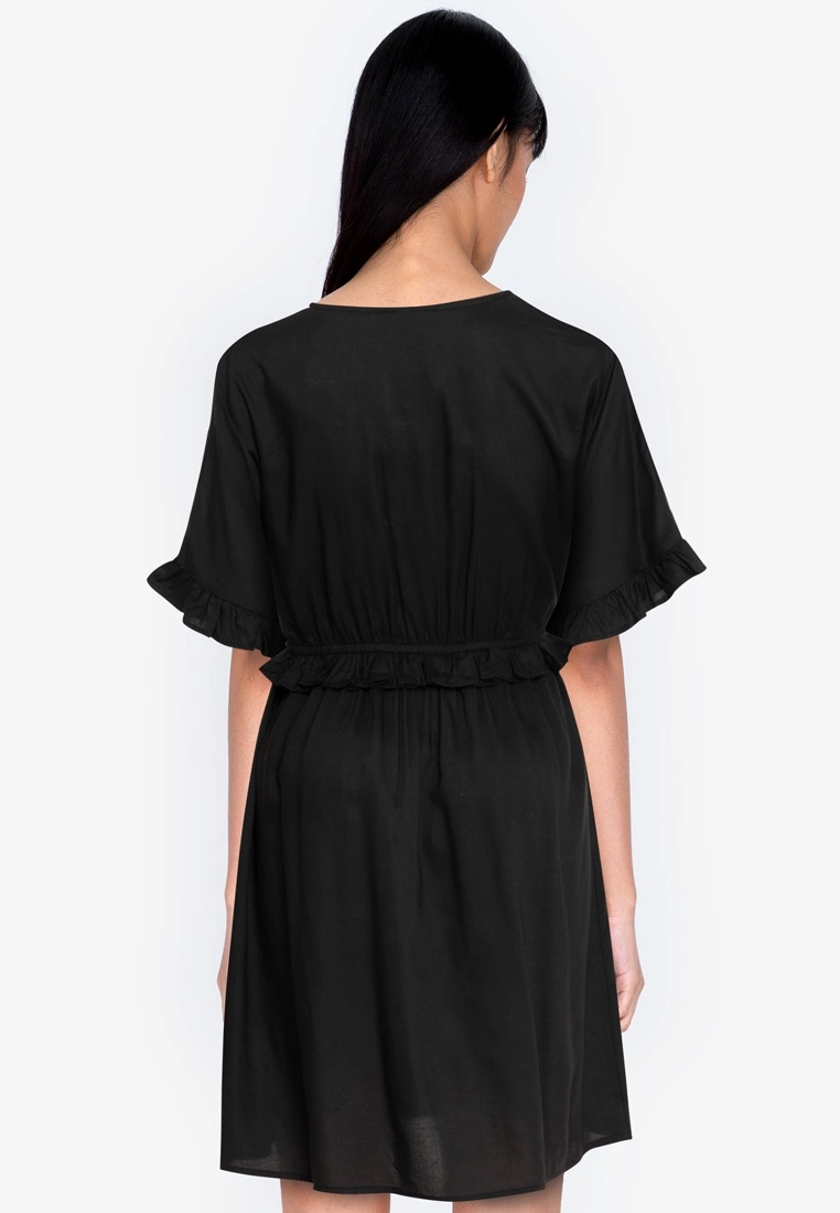 ZALORA BASICS V Neck Ruffle Waist Dress - Billede 2