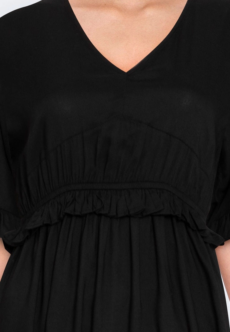 ZALORA BASICS V Neck Ruffle Waist Dress - Billede 3