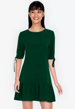 ZALORA BASICS Tie Sleeve Mini Dress