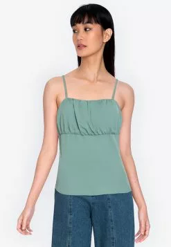 ZALORA BASICS Gathered Front Cami Top