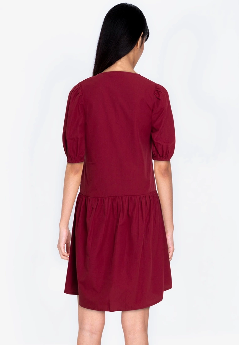 ZALORA BASICS V neck Drop Waist Mini Dress - Billede 2
