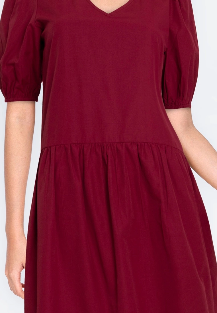 ZALORA BASICS V neck Drop Waist Mini Dress - Billede 3