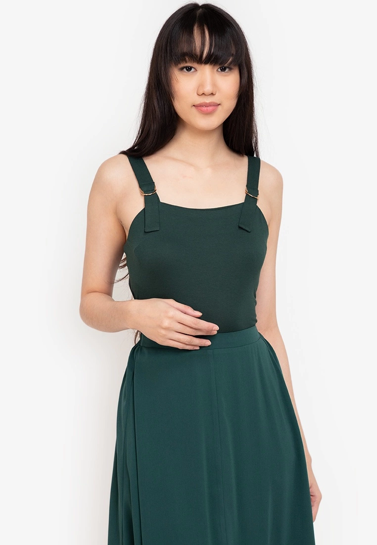 ZALORA BASICS D Ring Square Neck Sleeveless Top
