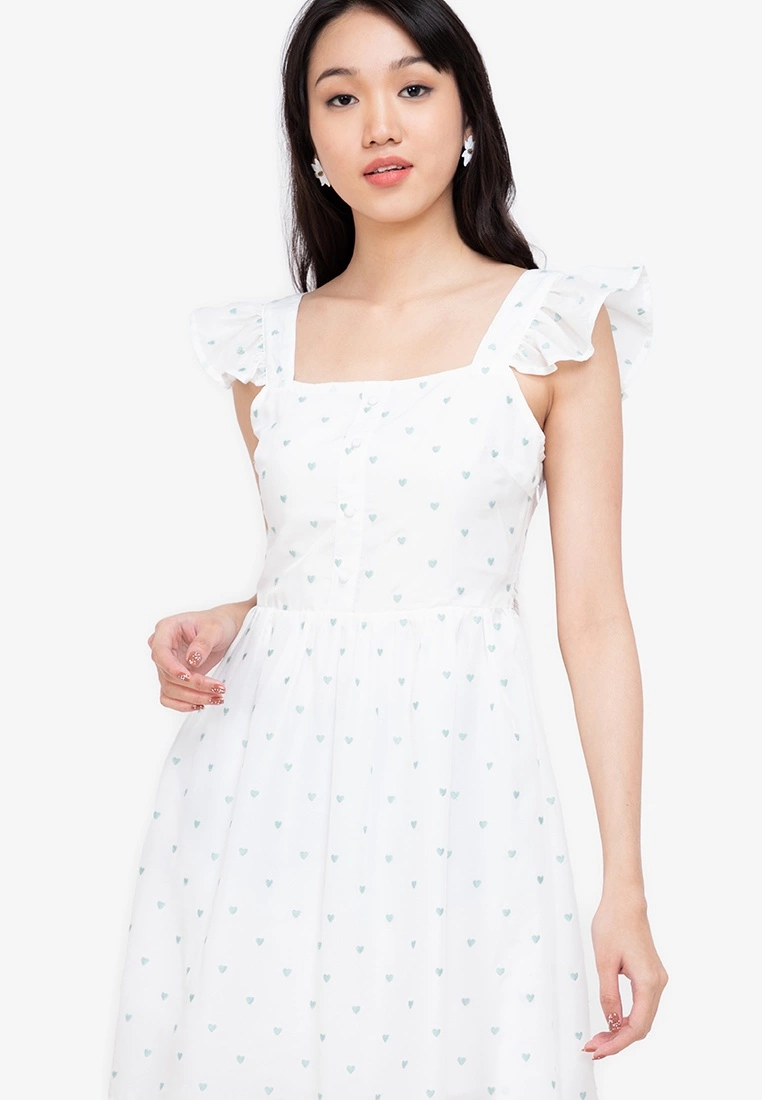 ZALORA BASICS Frill Detail Fit & Flare Dress - Billede 3