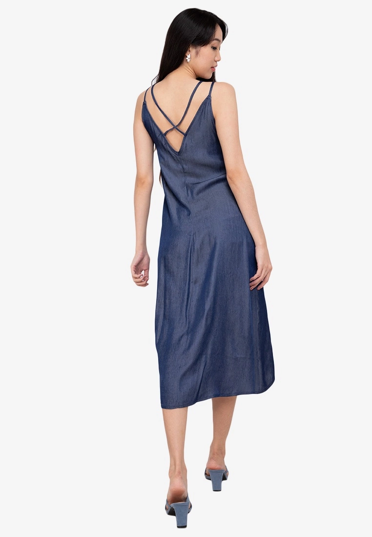 ZALORA BASICS Double Strap Dip Hem Cami Dress - Billede 2