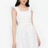 ZALORA BASICS Frill Detail Fit & Flare Dress