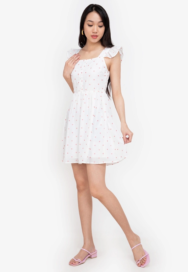 ZALORA BASICS Frill Detail Fit & Flare Dress - Billede 4