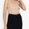 ZALORA BASICS Ruched Cami Crop Top