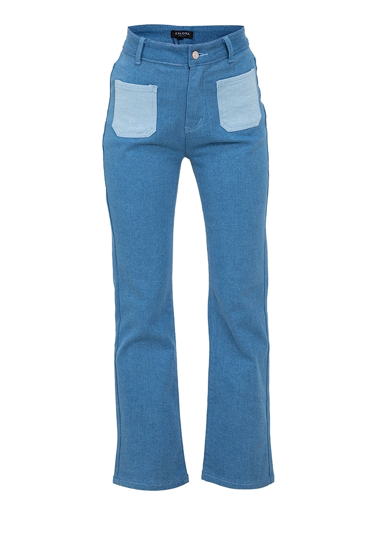 ZALORA BASICS Contrast Pocket Flared Jeans - Billede 5