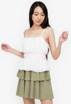 ZALORA BASICS Smocked Cami Top