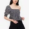 ZALORA BASICS One Shoulder Peplum Top