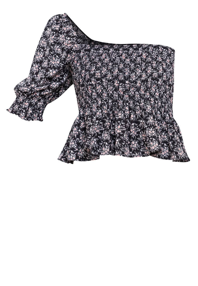 ZALORA BASICS One Shoulder Peplum Top - Billede 5