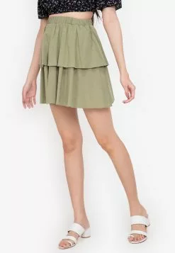 ZALORA BASICS Ruffle Tiered Skirt