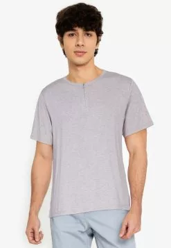 ZALORA BASICS Zip Opening T-Shirt