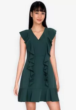 ZALORA BASICS Flutter Sleeve Mini Dress