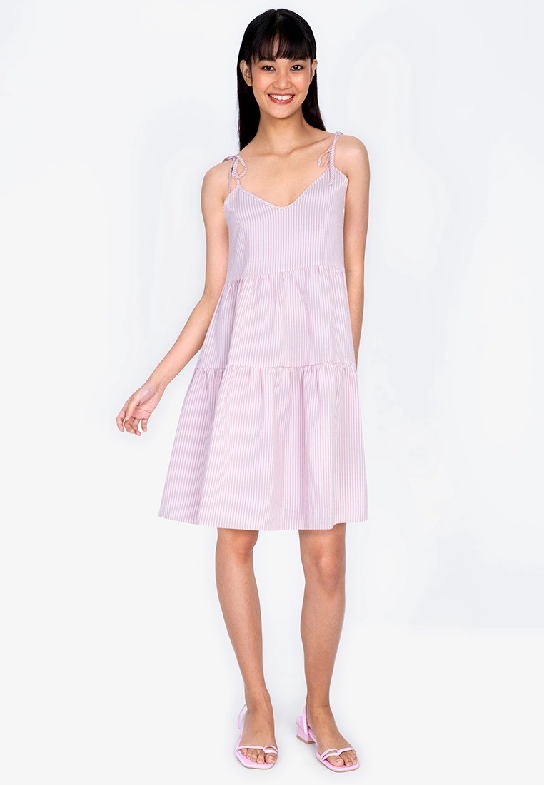 ZALORA BASICS Shoulder Tie V Neck Dress - Billede 4