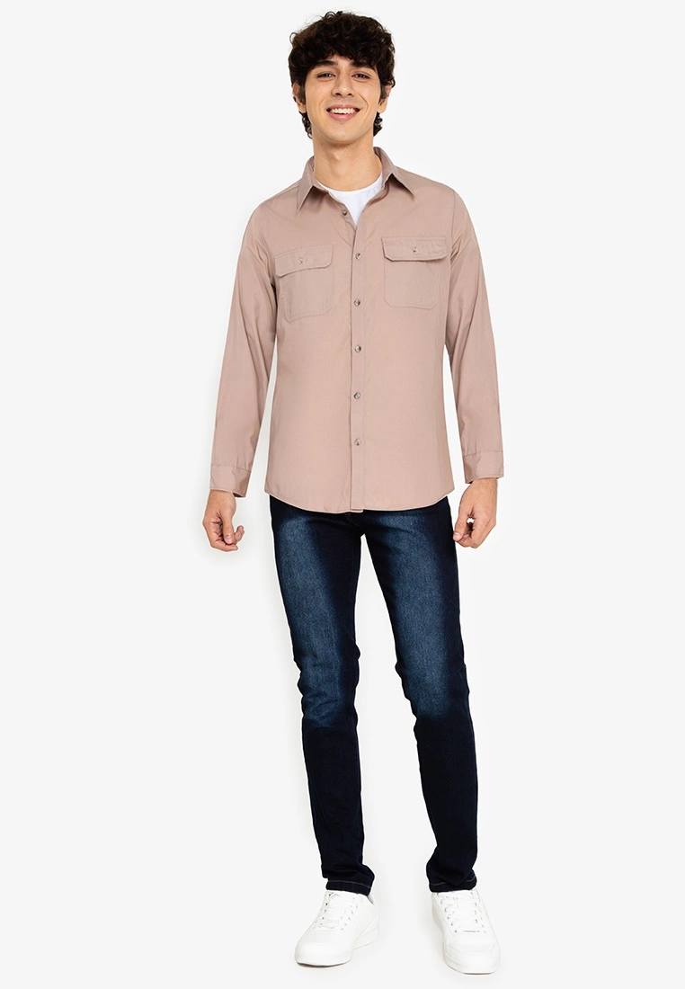 ZALORA BASICS Utility-Style OverShirt - Billede 4