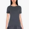 ZALORA BASICS Colour Block Frill Hem Dress