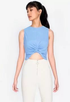 ZALORA BASICS Twist Hem Rib Tank Top