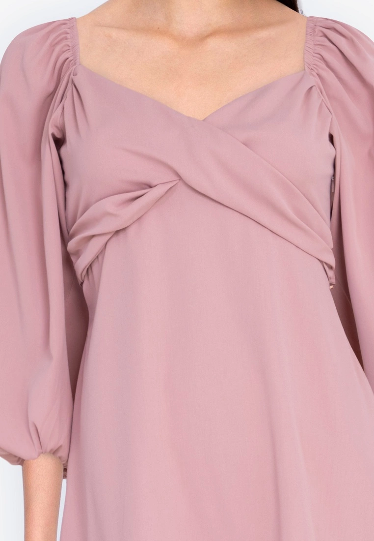 ZALORA BASICS Cross Front 3/4 Sleeve Mini Dress - Billede 3