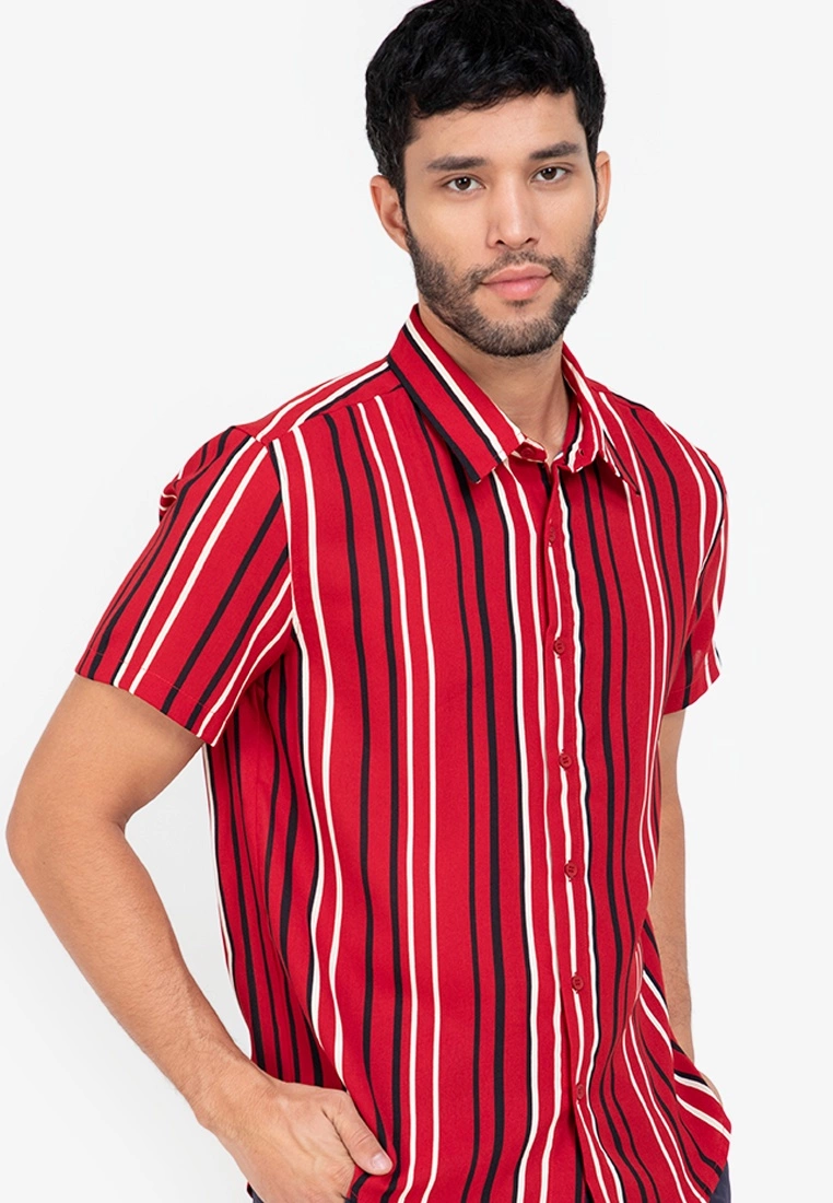 ZALORA BASICS Multi Stripes Short Sleeve Shirt - Billede 3