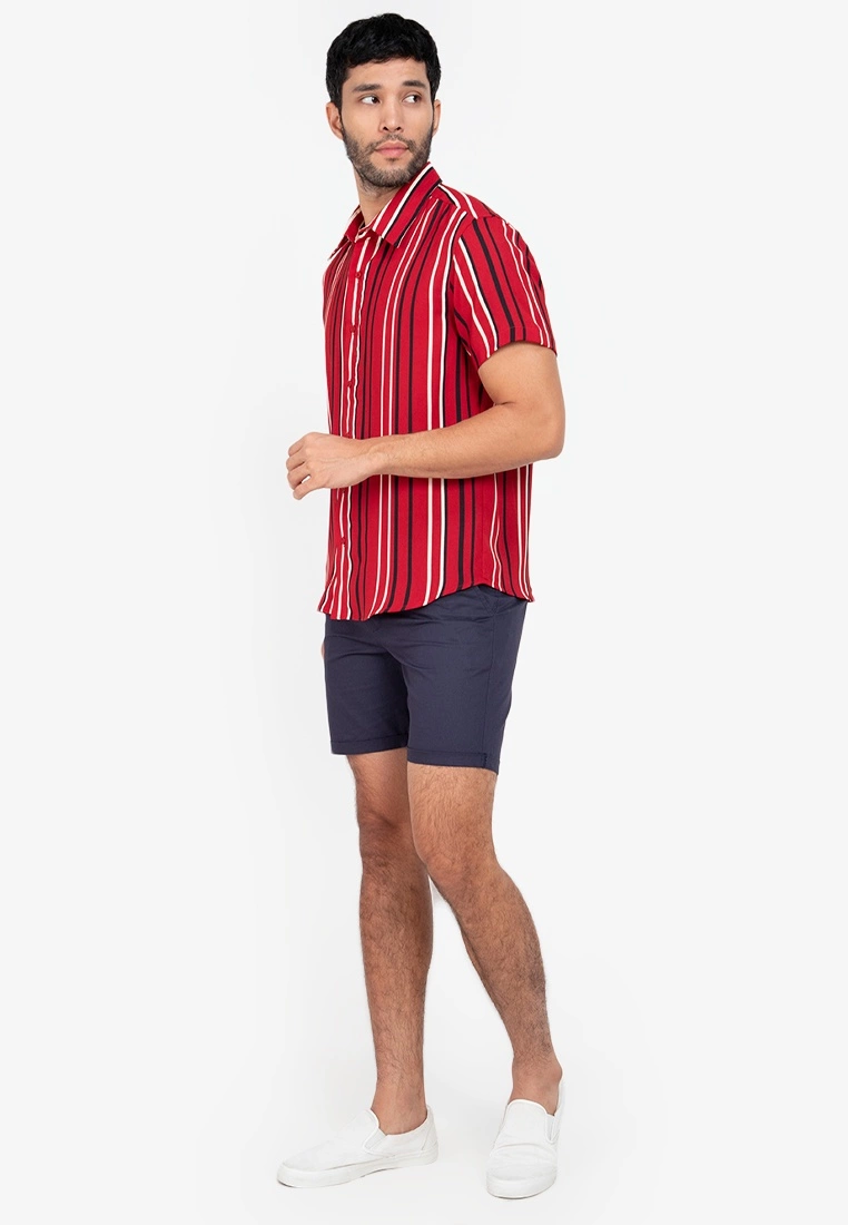 ZALORA BASICS Multi Stripes Short Sleeve Shirt - Billede 4
