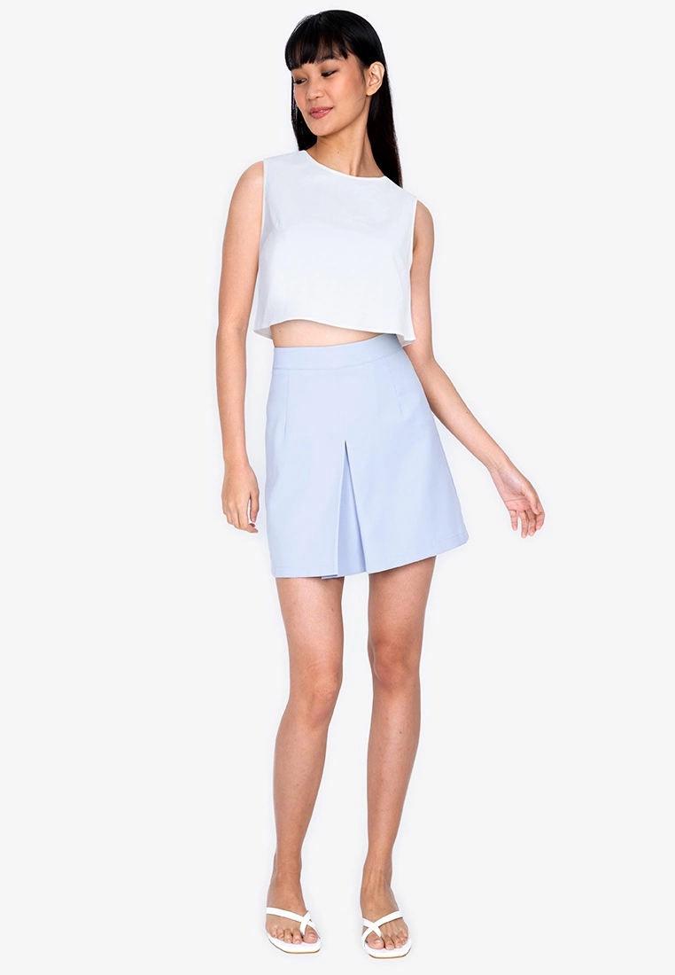 ZALORA BASICS Button Back Crop Sleeveless Top - Billede 4