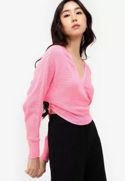 ZALORA BASICS Lounge Knit Wrap Cardigan