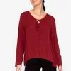 ZALORA BASICS Swiss Dot Long Sleeve Blouse