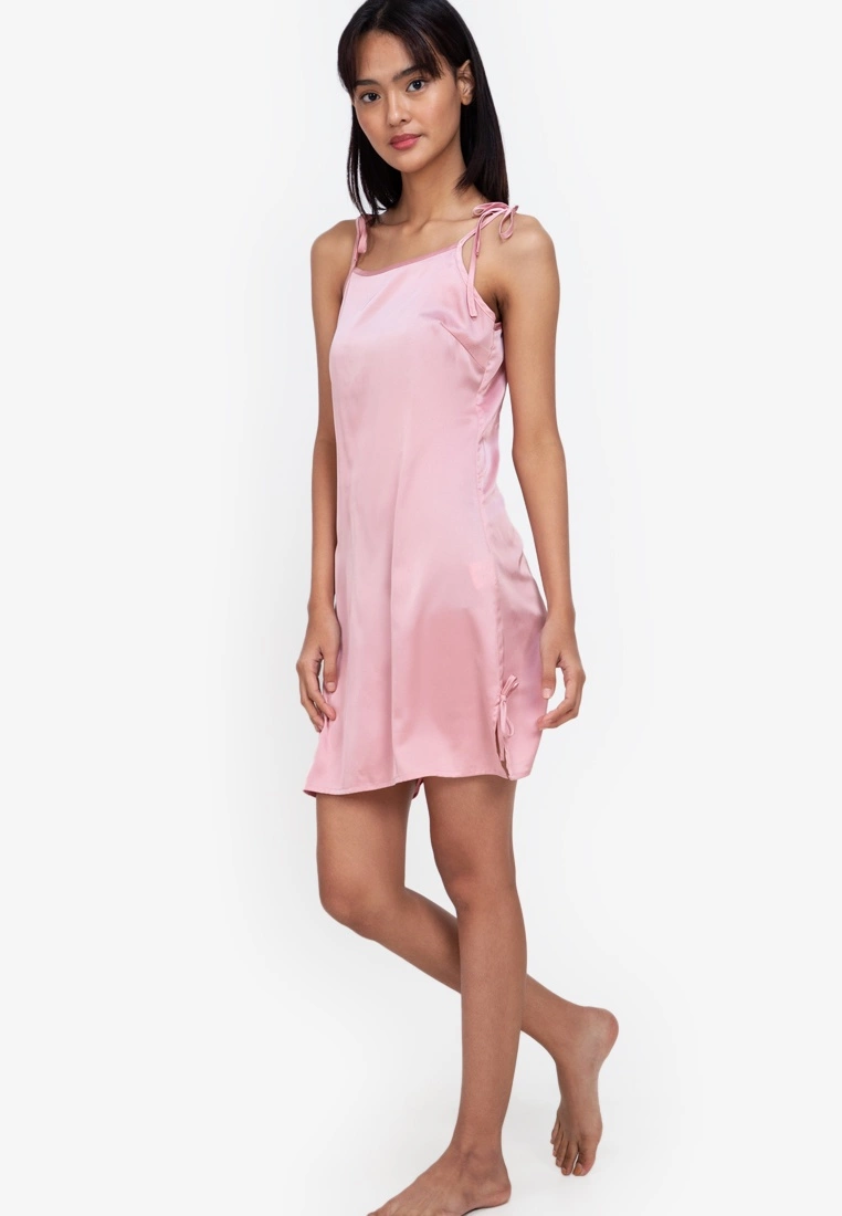 ZALORA BASICS Lounge Ribbon Detail Slip Dress - Billede 4