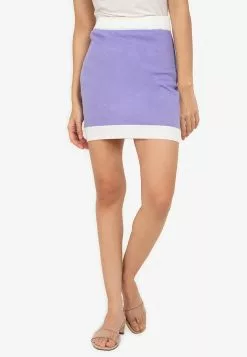 ZALORA BASICS Knitted Fitted Blocked Skirt