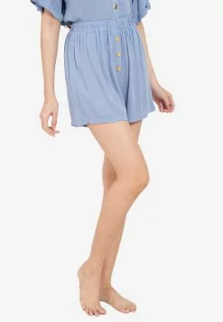 ZALORA BASICS Lounge Faux Button Shorts