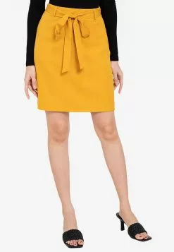 ZALORA BASICS Basic Tie Front Mini Skirt