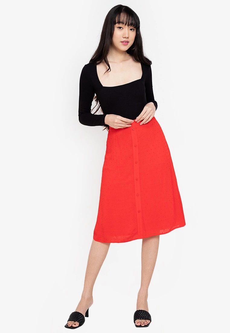 ZALORA BASICS Button Drape Skirt - Billede 4