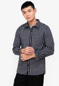 ZALORA BASICS Big Check Regular Shirt