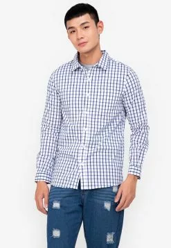 ZALORA BASICS Big Check Regular Shirt