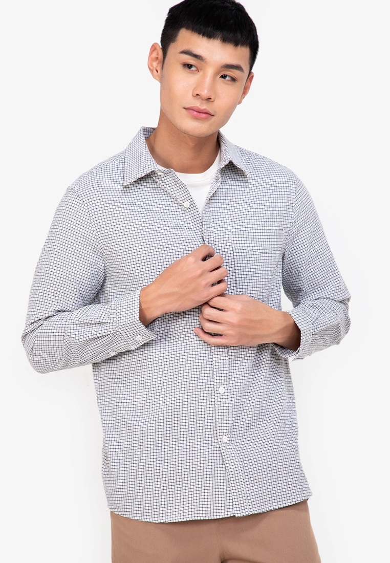 ZALORA BASICS Mini Seersucker Check Shirt - Billede 3