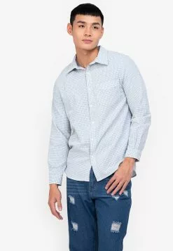 ZALORA BASICS Mini Seersucker Check Shirt