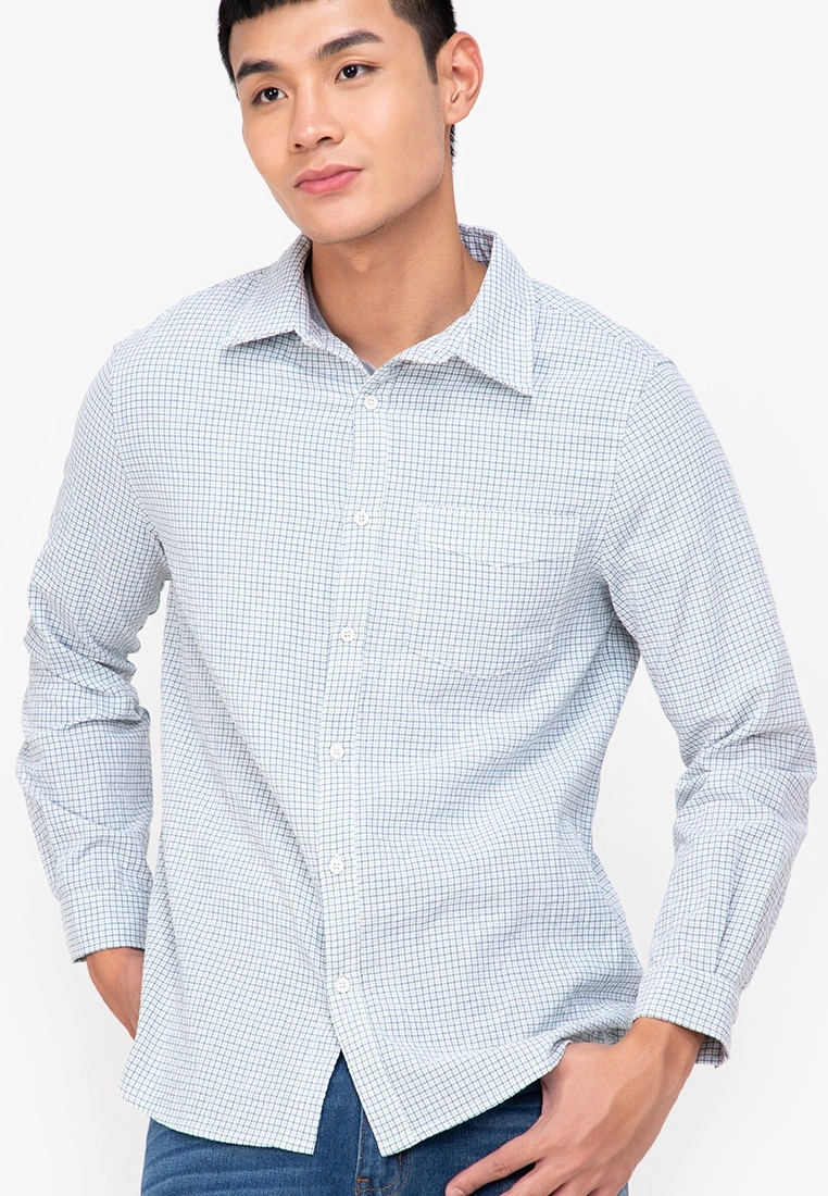 ZALORA BASICS Mini Seersucker Check Shirt - Billede 3