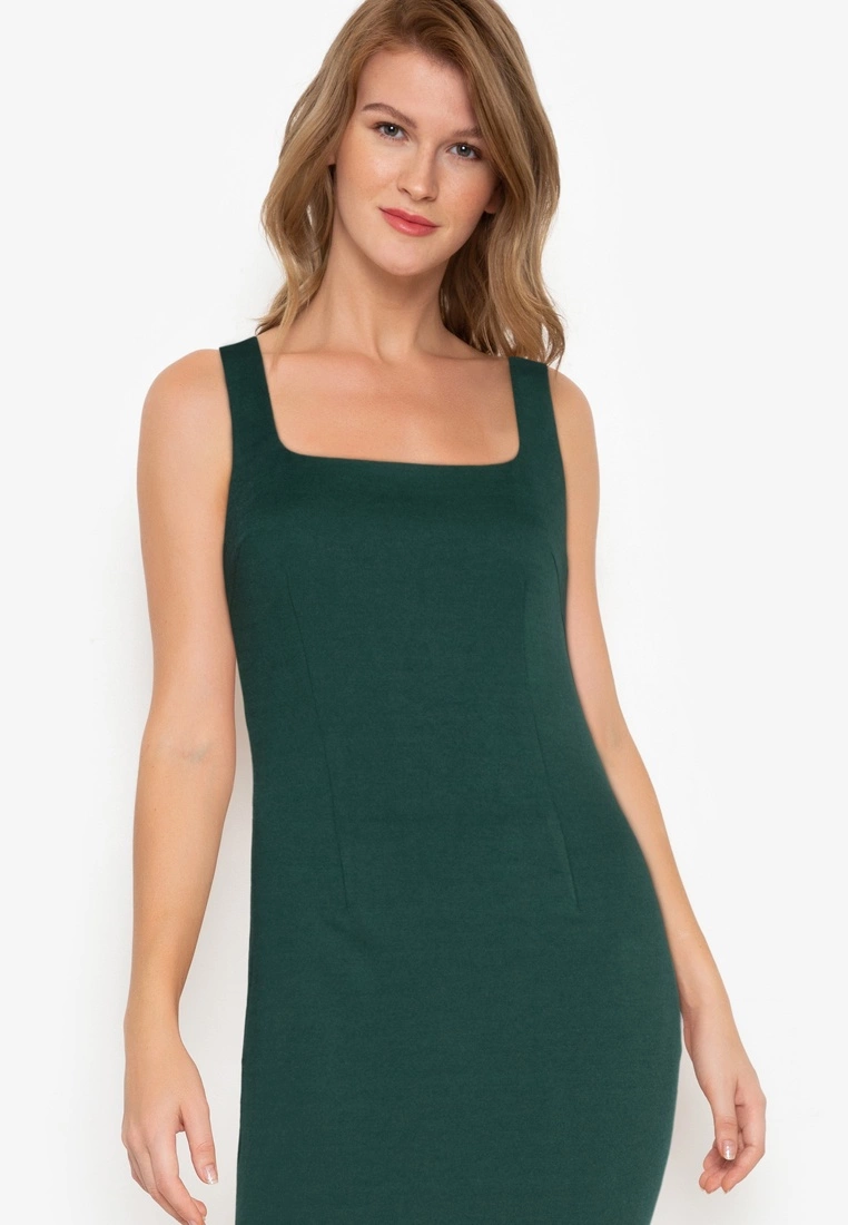 ZALORA BASICS Square Neck Bodycon Dress - Billede 3