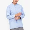 ZALORA BASICS Grandad Collar Shirt