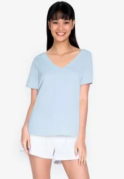 ZALORA BASICS T Back Short Sleeve Top