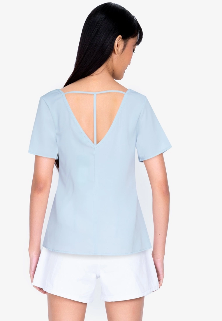 ZALORA BASICS T Back Short Sleeve Top - Billede 2