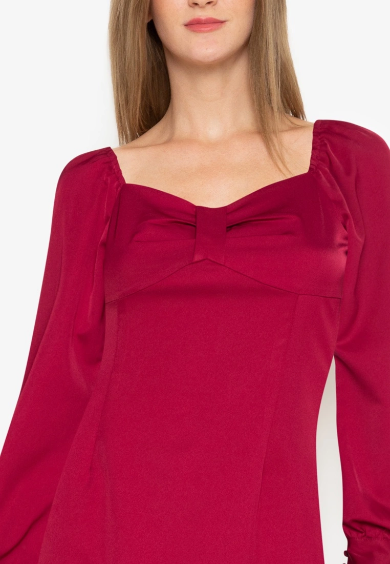 ZALORA BASICS Full Length Puff Sleeve Mini Dress - Billede 3