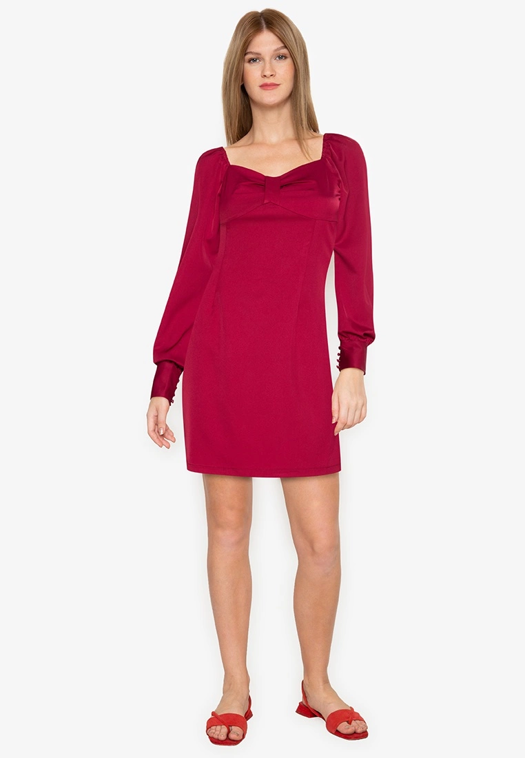 ZALORA BASICS Full Length Puff Sleeve Mini Dress - Billede 4